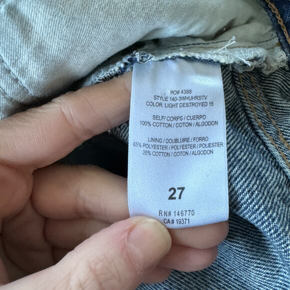 Re/Done Originals 70’s Ultra Stovepipe Jean Light Destroyed 15 Wash - Picture 8 of 11